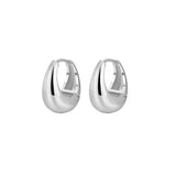 Boucle d`oreilles Huggie Hoop rétro
en  or et argent sterling 925