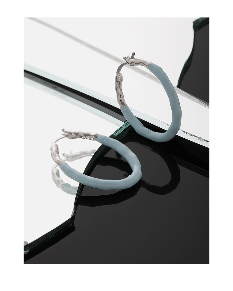 Boucles d`oreilles ovale en argent